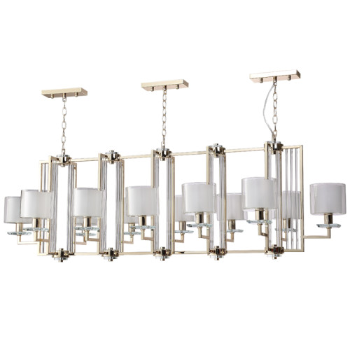 Подвесная люстра Crystal Lux NICOLAS SP12 L1600 GOLD/WHITE