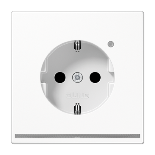 Розетка Schuko с LED подсветкой Jung LS1520-OWWLNW