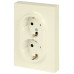 Розетка Эра Arktik 16-2104-02 двойная с заземлением 2X2P+E Schuko 16А-250В слоновая кость Б0070445