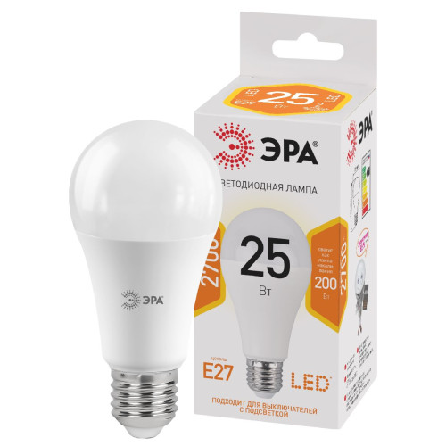 Лампа светодиодная Эра E27 25W 2700K LED A65-25W-827-E27 Б0035334
