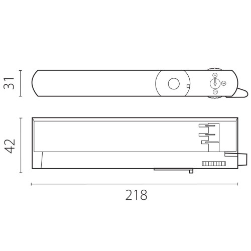 Адаптер с драйвером с DIP-switch управляемый по TRIAC д/трек-системы Quattro Lightstar 594057