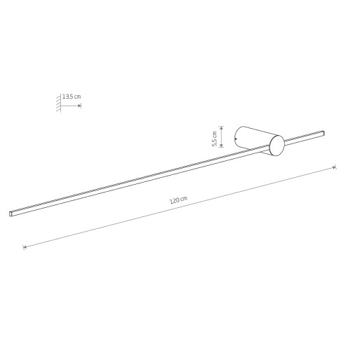 Настенный светильник Nowodvorski Saber Led L Black 10854