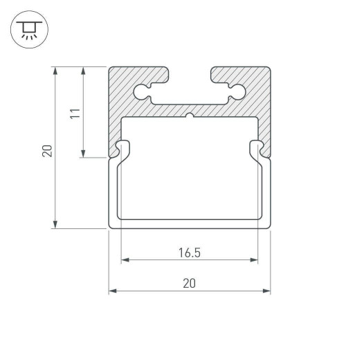 Экран Arlight SL-LINE-2011-2000 Square OPAL 019258