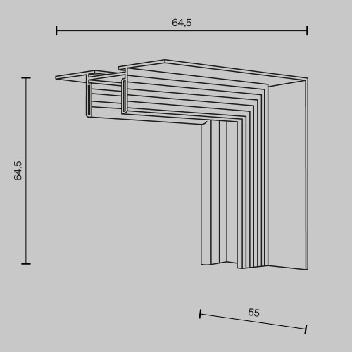 Коннектор угловой внутренний Maytoni Basity TRA172ICL-12B