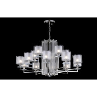 Подвесная люстра Crystal Lux Nicolas NICOLAS SP-PL10+5 NICKEL/WHITE