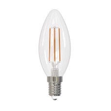 Лампа светодиодная филаментная (UL-00005160) Uniel E14 9W 3000K прозрачная LED-C35-9W/3000K/E14/CL PLS02WH