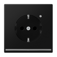 Розетка Schuko с LED подсветкой Jung LS1520-OSWMLNW