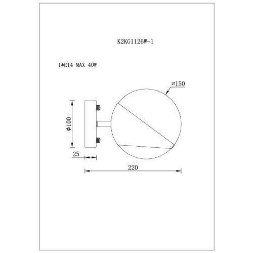Бра Garda Decor K2KG1126W-1
