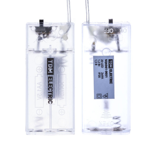 Светодиодная гирлянда TDM Electric Роса20 2хАА теплый белый без мерцания SQ0361-0051