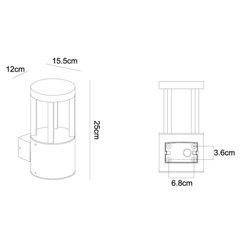 Уличный настенный светильник Arte Lamp Carcassa A4666AL-1BK