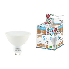 Лампа светодиодная TDM Electric Народная GU10 5W 6500K матовая SQ0340-1660