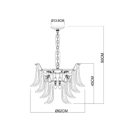 Подвесная люстра Arte Lamp Maya A4072LM-9GO