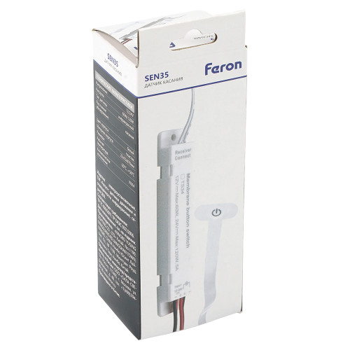 Датчик движения Feron SEN35 на касание, встраиваемый, IP20, 12/24V, 60/120W 52168