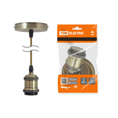 Патрон с кабелем TDM Electric Лофт SQ0335-0071