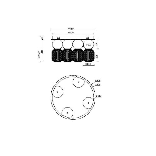 Потолочный светильник Maytoni Drop MOD273CL-L60CH3K