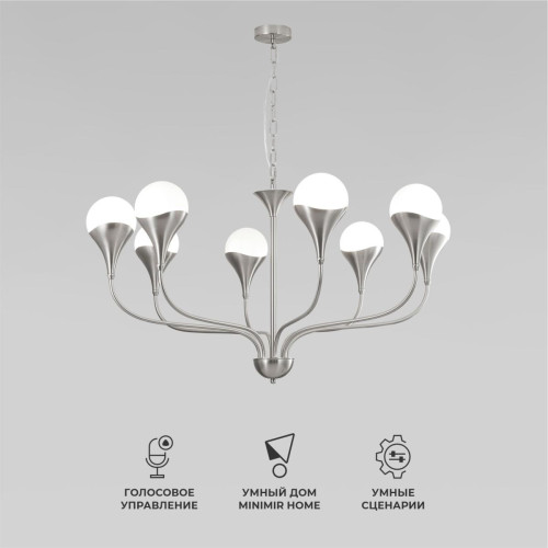 Подвесная люстра Eurosvet 60169/8 никель Smart a068277