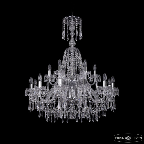 Подвесная люстра Bohemia Ivele Crystal 1403/12+6/300/XL-100/2d Ni