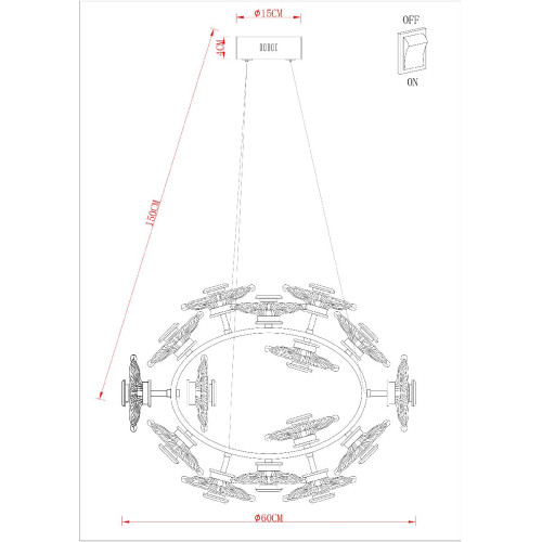 Подвесная люстра Arte Lamp Cherish A2097LM-90GO