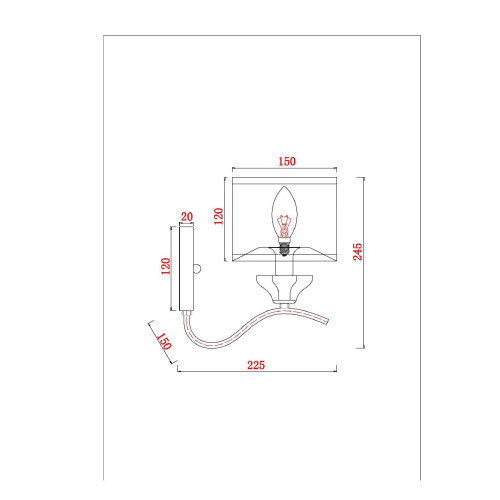 Бра Arte Lamp Alhena A4091AP-1CC