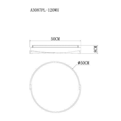 Потолочный светильник Arte Lamp Zibal A3087PL-120WH