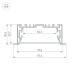Алюминиевый профиль с экраном Arlight S2-Linia94-F-2500 Anod+Opal 021178(1)