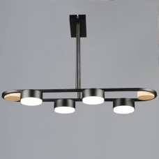 Подвесная люстра Reluce 02760-0.3-04 BK+WOOD GX53 Подвесная люстра Reluce 02760-0.3-04 BK+WOOD GX53