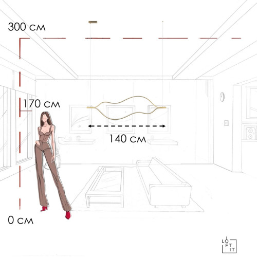 Подвесной светильник Loft IT Tape Light 10403/1400 AB Подвесной светильник Loft IT Tape Light 10403/1400 AB