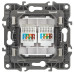 Розетка информационная двойная 2XRJ45 Эра 12-3108-13 Б0019355