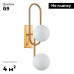 Бра Indigo Opaco 11015/2W Brass V000151