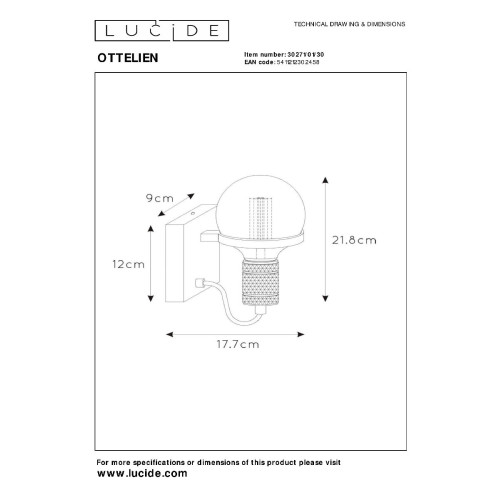 Бра Lucide Ottelien 30271/01/30