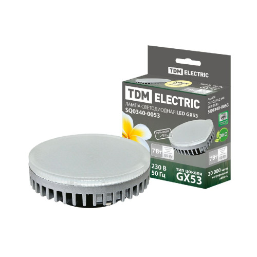 Лампа светодиодная TDM Electric GX53 7W 3000K матовая SQ0340-0053