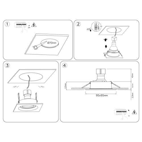 Встраиваемый светильник Ambrella Light Techno Spot Standard Tech TN102744