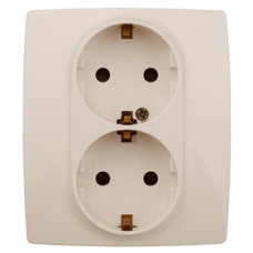 Розетка 2P+E Schuko со шторками Эра 12-2104-02 Б0014700