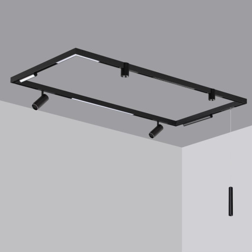 Шинопровод накладной/подвесной в комплекте заглушки 2шт, крышка и соединительная планка 1шт Novotech Port Vector 135299