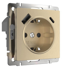 Розетка Werkel с быстрой зарядкой USB Type A+С белая W1171710 4690389176463