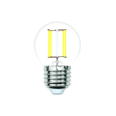 Лампа светодиодная филаментная Volpe E27 4W 4000K шар прозрачный LED-G45-4W/4000K/E27/CL/SLF UL-00008305
