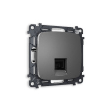 Комплект механизма компьютерной розетки RJ-45(8P8C) CAT6 со шторкой Ambrella Volt Omega MO662010