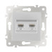 Розетка двойная RJ45 Arte Milano 203.45-2.silver