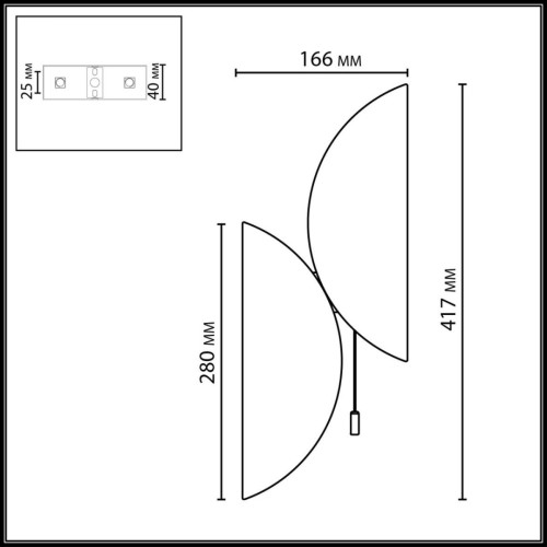 Настенный светильник Odeon Light L-Vision Silk 7067/2W Настенный светильник Odeon Light L-Vision Silk 7067/2W