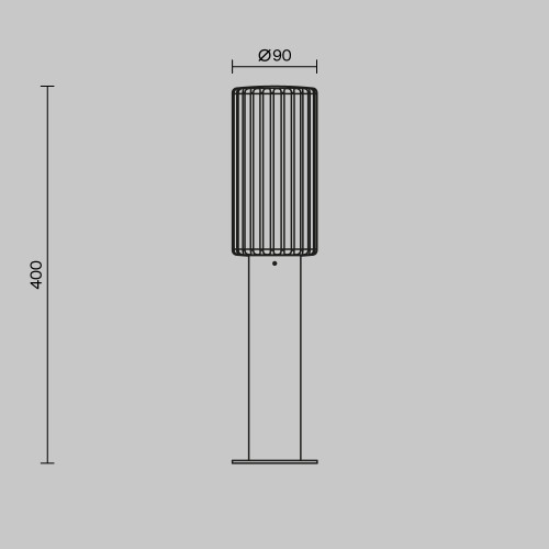 Ландшафтный светильник Maytoni Rib O502FL-01B