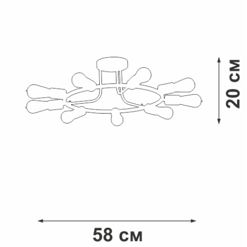 Потолочная люстра Vitaluce V3797-1/9PL