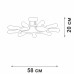 Потолочная люстра Vitaluce V3797-1/9PL