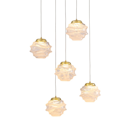 Подвесной светильник Delight Collection MD25030003-5A gold/clear Подвесной светильник Delight Collection MD25030003-5A gold/clear