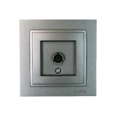 Розетка TV проходная универсальная Mono Electric Despina антрацит 102-242405-137