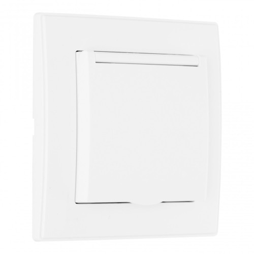 Комплект розетки с/з и шторками, защитной крышкой и рамкой Arte Milano SET06-1-41-1 white