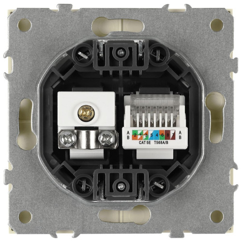 Розетка Эра Galaxy 15-3110-02 комбинированная RJ45+TV IP20 слоновая кость Б0070778