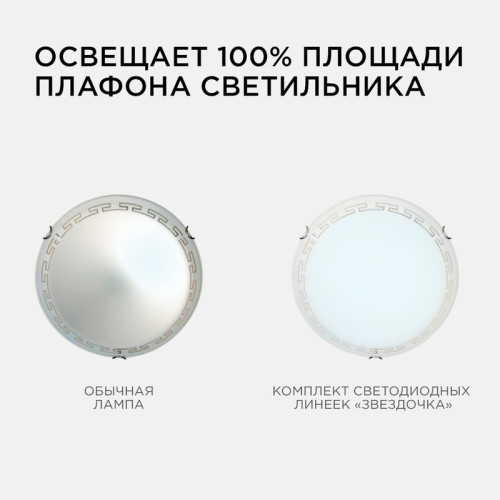 Комплект светодиодных линеек Apeyron Звездочка 220В 5730 8Вт 6400К IP30 12-15