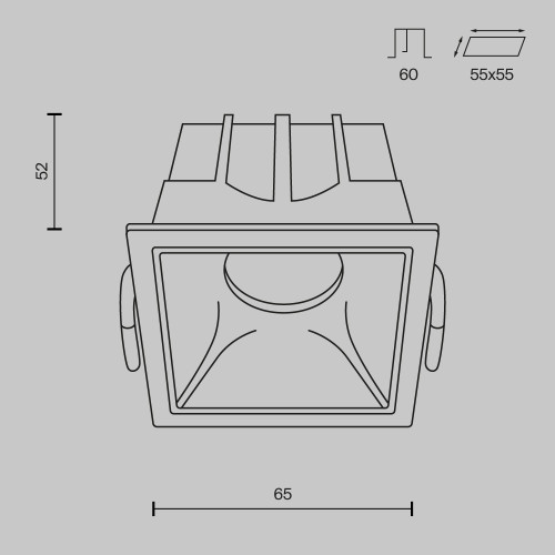 Встраиваемый светильник Maytoni Technical Alfa LED DL043-01-10W4K-SQ-W