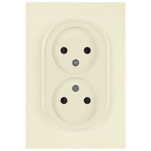 Розетка Эра Arktik 16-2107-02 без заземления двойная 2X2P 16А-250В слоновая кость Б0071682