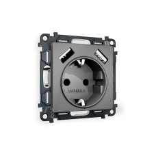 Комплект механизма розетки 2USB A+A 18W (быстрая зарядка) с/з Ambrella Volt Alfa MA659010